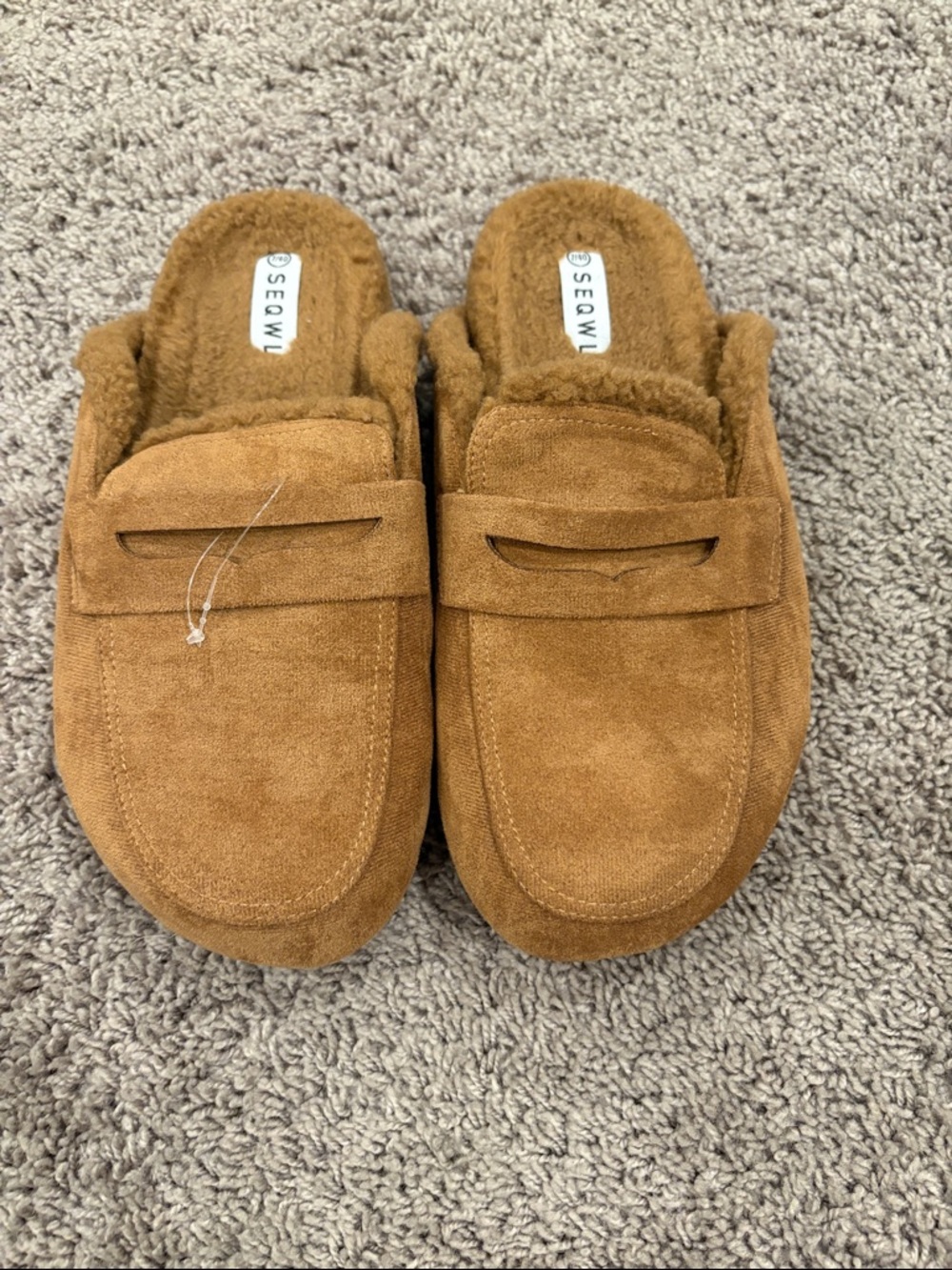 women’s Suede Slip-On Loafers in Chestnut